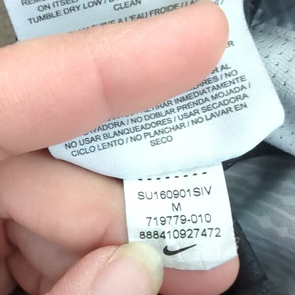 NIKE Women Running Shorts Dri Fit High Rise Black Mesh Meteor Tempo Lined Medium - Picture 3 of 6